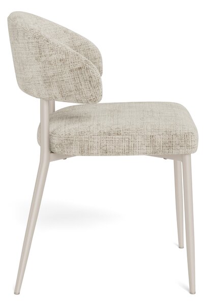 MAZZONI EXPORT IRIS Bej (țesătură Juto 4)/cadru bej-gri (cașmir) - SCAUN MODERN TAPIȚAT PENTRU SALON/SUFRAGERIE BOHO