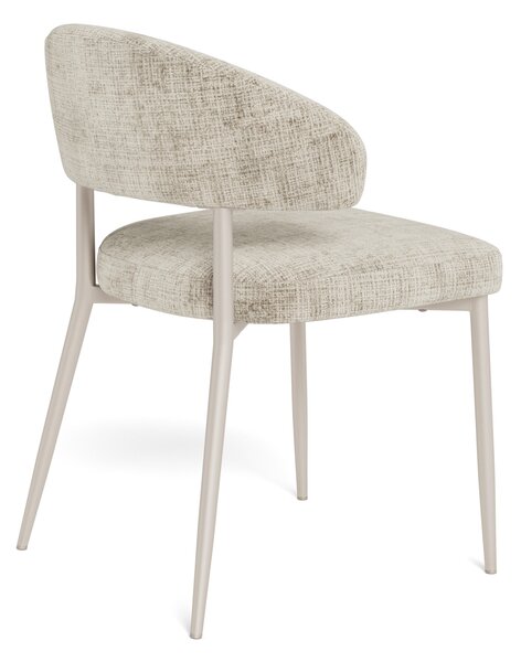MAZZONI EXPORT IRIS Bej (țesătură Juto 4)/cadru bej-gri (cașmir) - SCAUN MODERN TAPIȚAT PENTRU SALON/SUFRAGERIE BOHO