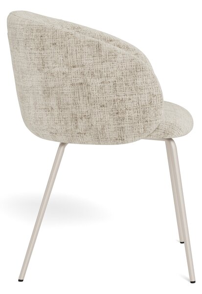 MAZZONI EXPORT CLARA Bej (țesătură Juto 4)/picioare bej-gri (cașmir) - SCAUN MODERN ADÂNC TAPIȚAT PENTRU SALON/LIVING/BIROU LOFT