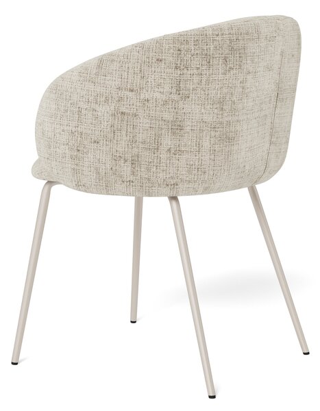 MAZZONI EXPORT CLARA Bej (țesătură Juto 4)/picioare bej-gri (cașmir) - SCAUN MODERN ADÂNC TAPIȚAT PENTRU SALON/LIVING/BIROU LOFT