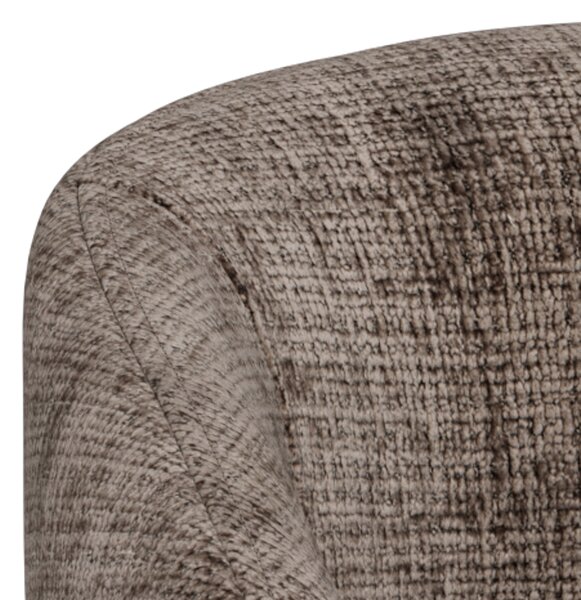 MAZZONI EXPORT CLARA Maro Stins (țesătură Juto 24)/picioare negre - SCAUN MODERN ADÂNC TAPIȚAT PENTRU SALON/LIVING/BIROU LOFT