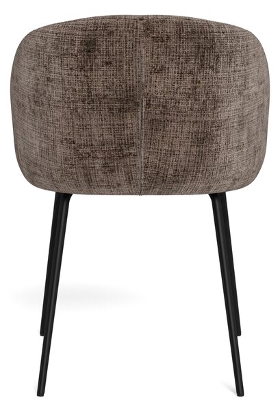 MAZZONI EXPORT CLARA Maro Stins (țesătură Juto 24)/picioare negre - SCAUN MODERN ADÂNC TAPIȚAT PENTRU SALON/LIVING/BIROU LOFT