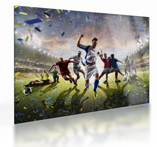 Tablou pe sticlă - Fotbal (70x50 cm)