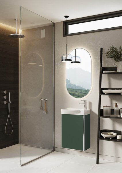 Elita Summer lavoar cu dulap 45.2 cm verde RE020450147010