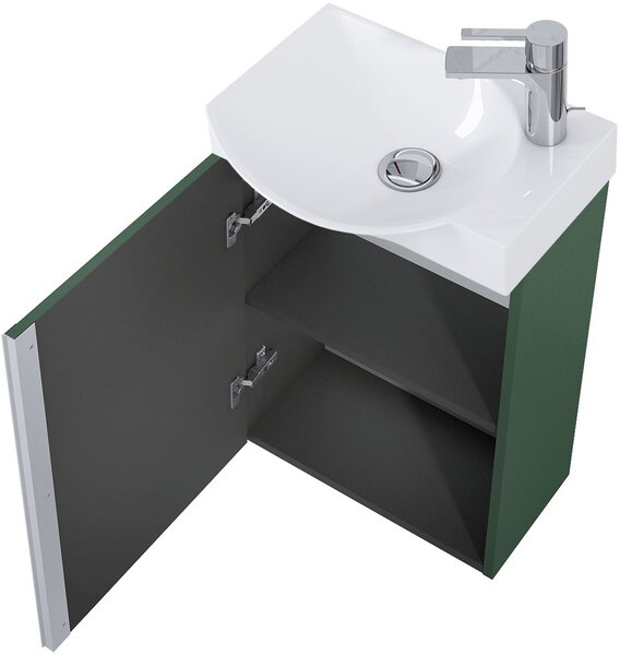 Elita Summer lavoar cu dulap 45.2 cm verde RE020450147010