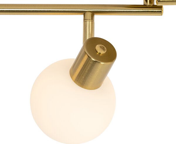 Spot luminos inteligent de tavan auriu cu sticlă opală 4 lumini reglabil incl. 4 Wifi P45 - Anouk