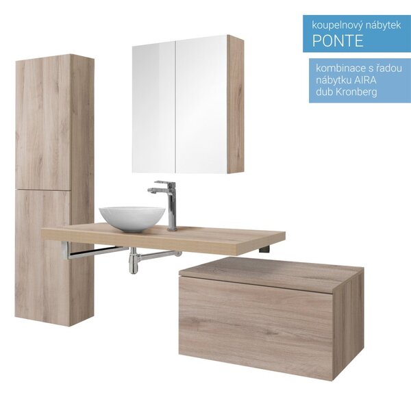 Mereo Mereo, Ponte, dulap baie 70 cm, MER-CN221S