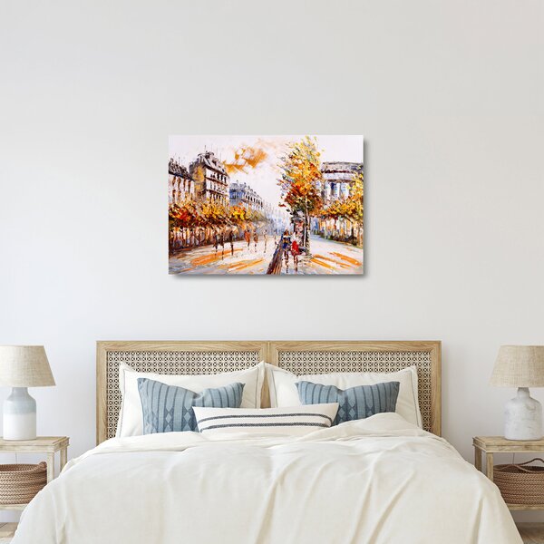 Tablou pe sticlă - Strada din Paris (70x50 cm)