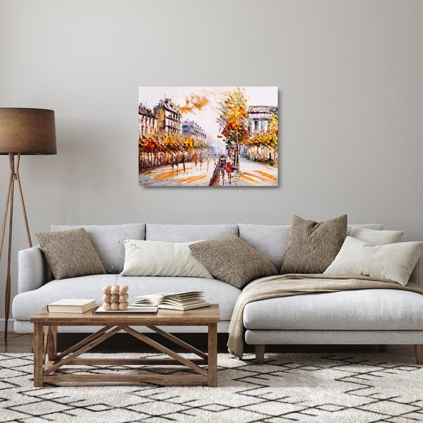 Tablou pe sticlă - Strada din Paris (70x50 cm)