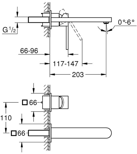 Grohe Plus baterie lavoar ascuns StarLight Chrome 29306003
