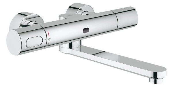 Grohe Eurosmart Cosmopolitan baterie lavoar perete cu termostat electrică StarLight Chrome 36332000