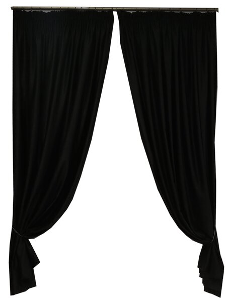 Set draperii Velaria soft negru, 2 140x245 cm