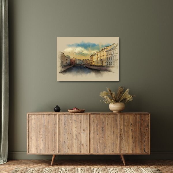 Tablou pe sticlă - Râul Moyka, Sankt Petersburg, Rusia (70x50 cm)