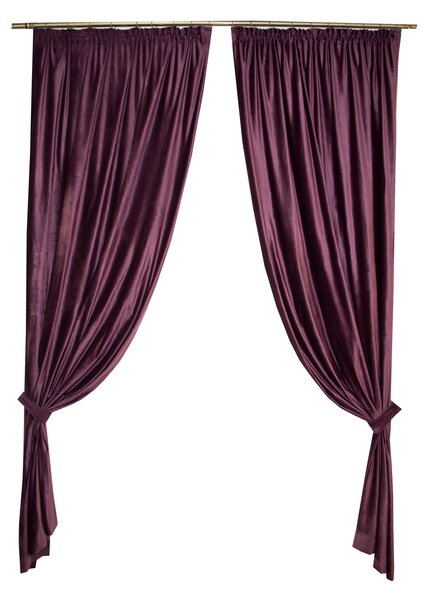 Set draperii Velaria catifea pruna 2x140x270 cm