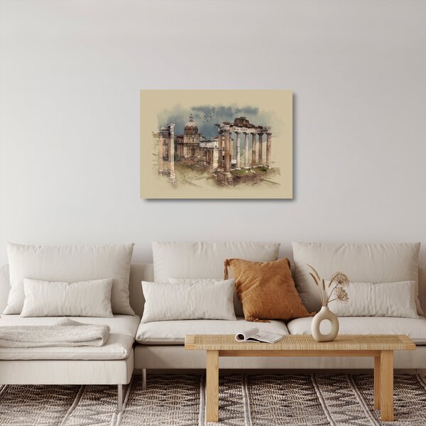 Tablou pe sticlă - Forumul Roman, Roma, Italia (70x50 cm)