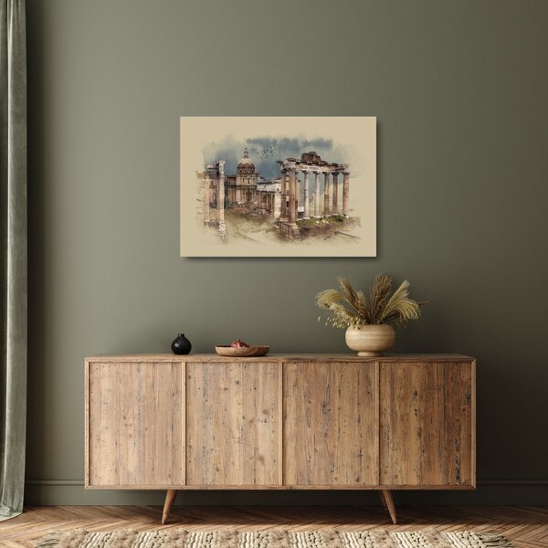 Tablou pe sticlă - Forumul Roman, Roma, Italia (70x50 cm)