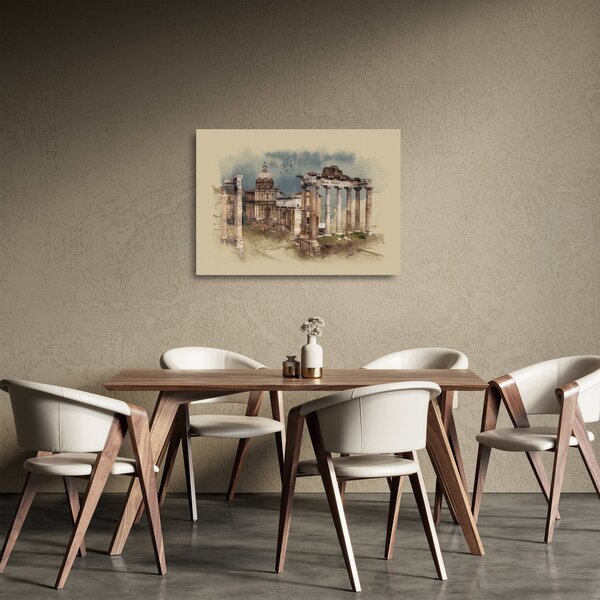 Tablou pe sticlă - Forumul Roman, Roma, Italia (70x50 cm)
