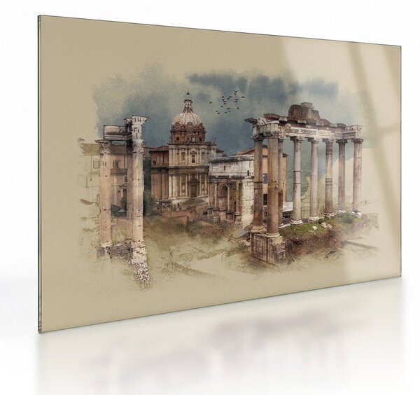 Tablou pe sticlă - Forumul Roman, Roma, Italia (70x50 cm)