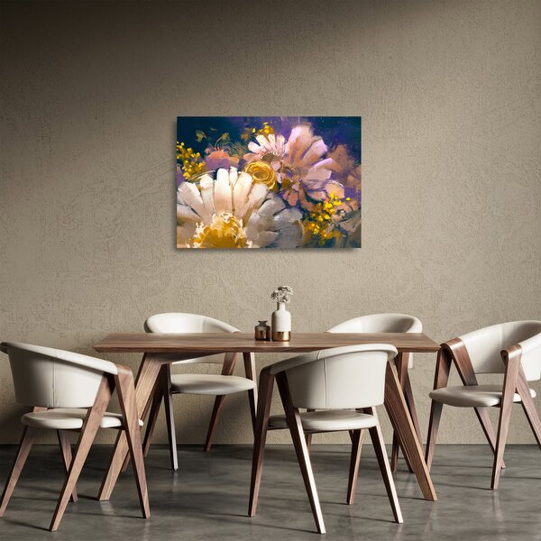 Tablou pe sticlă - Flori (70x50 cm)