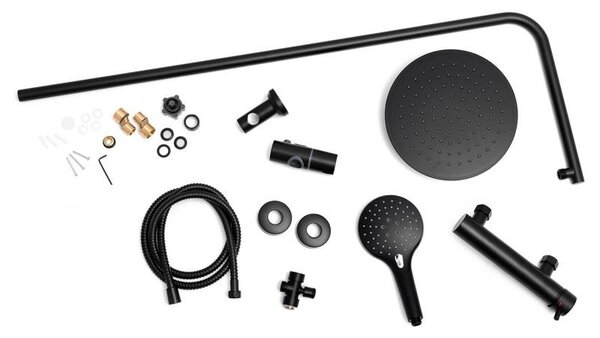 Erga Bergen, set de dus cu cap de ploaie 25 cm, negru mat, ERG-YKA-BP.BERGEN 25 BLK
