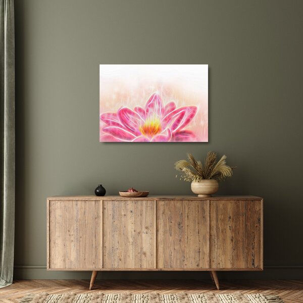 Tablou pe sticlă - Floare de lotus (70x50 cm)