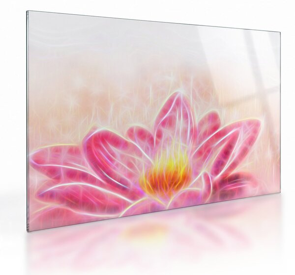 Tablou pe sticlă - Floare de lotus (70x50 cm)
