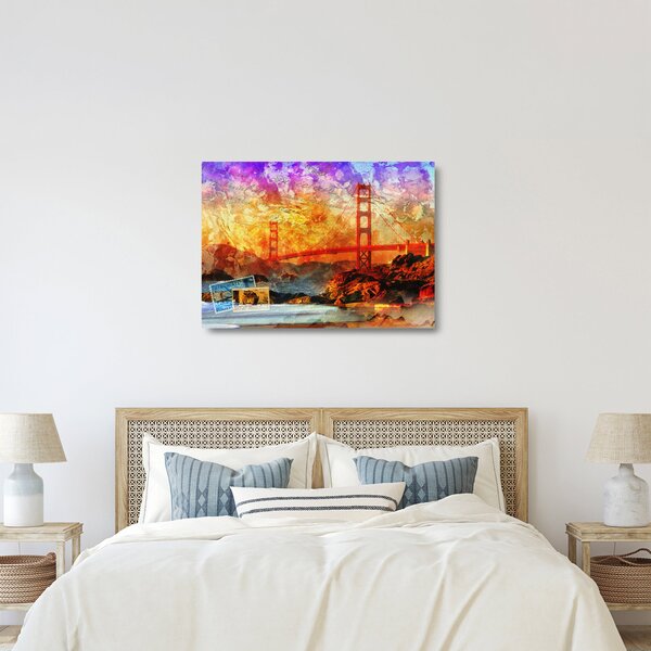 Tablou pe sticlă - Golden Gate, SanFrancisco, California (70x50 cm)