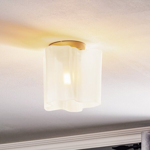 Artemide Logico Micro plafonieră 18x18 cm, reglabil, Alb, Camera de zi / sufragerie, Sticlă, Design