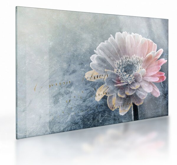 Tablou pe sticlă - Floare de iarnă (70x50 cm)