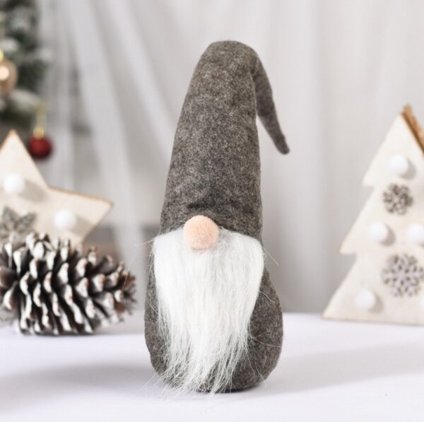 Gnom de iarna WINTER GNOME 30 cm, gri