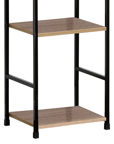 Biblioteca Azuel stejar negru otel 29x23.5x144 cm