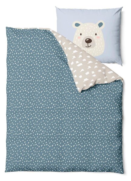 Lenjerie de pat pentru copii din bumbac pentru pătuț 100x135 cm Bear – Bonami Selection