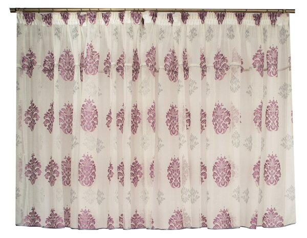 Perdea Velaria baroc mov pictat, 560x135 cm