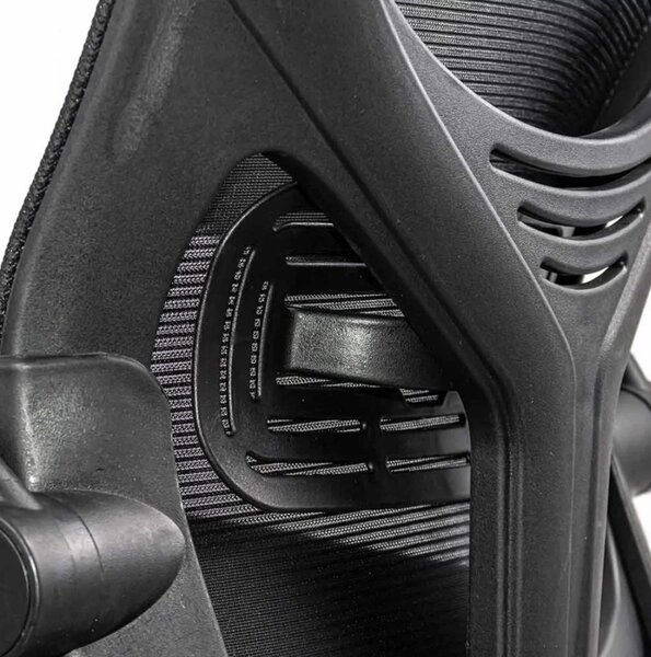 Scaun de birou AERO, brate rabatabile, Mesh + Textil, Negru