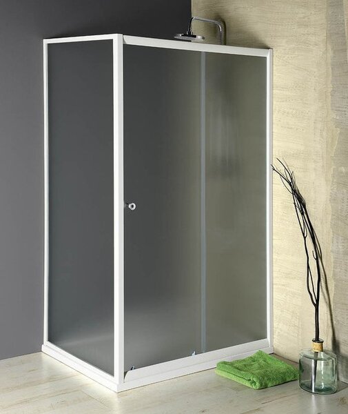 Aqualine Aqualine, paravan de duș dreptunghiular AMADEO 1100x800mm versiune L/P, sticlă cărămidă, BTS110BTP80