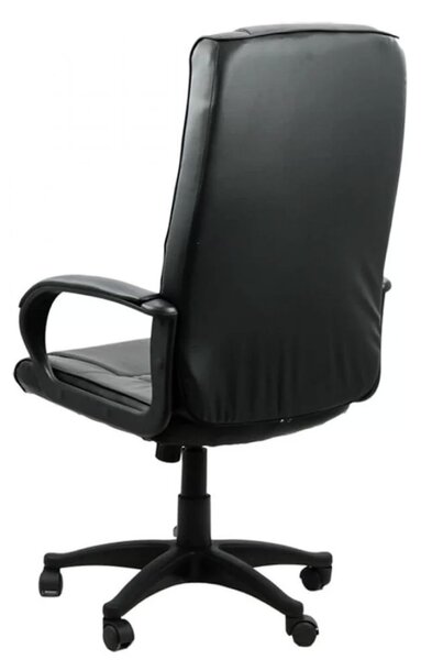 Scaun de birou URBAN, mecanism balans, piele ecologica, Negru