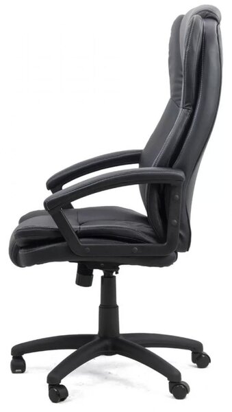 Scaun de birou EXECUTIVE, reglabil pe inaltime, piele ecologica, Negru