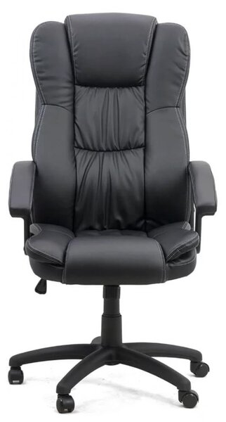 Scaun de birou EXECUTIVE, reglabil pe inaltime, piele ecologica, Negru