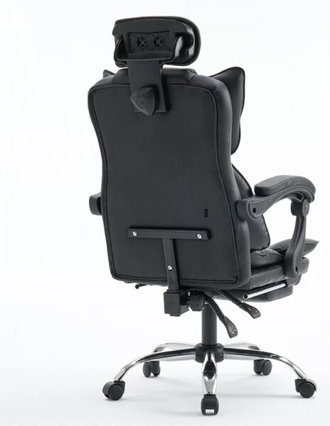 Scaun directorial Prime 105, negru, piele ecologica