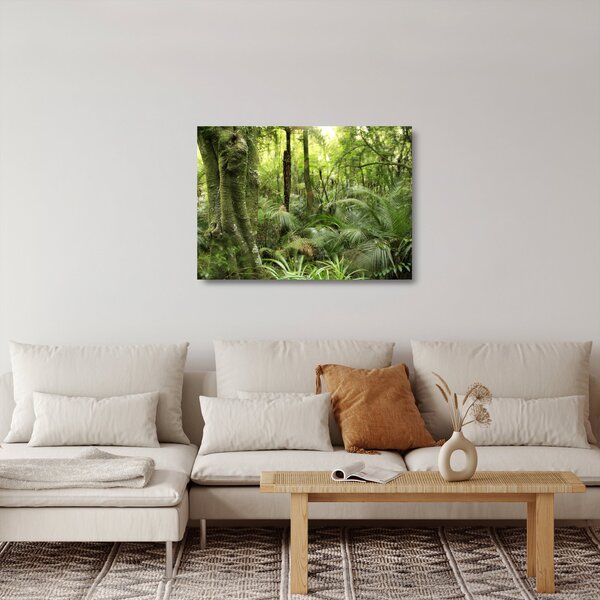 Tablou pe sticlă - Pădure tropicală (70x50 cm)