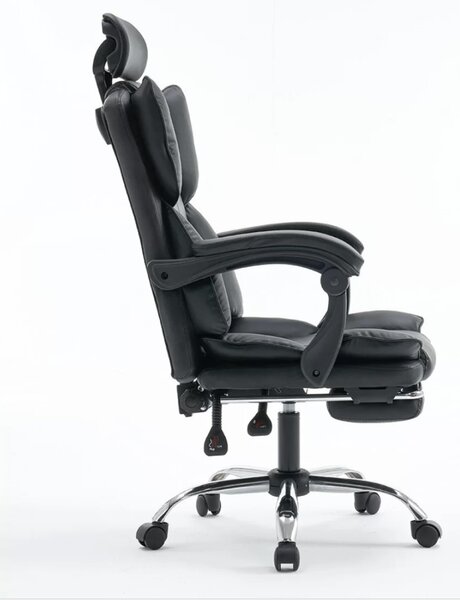 Scaun directorial Prime 105, negru, piele ecologica