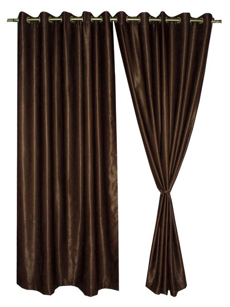 Set draperii Velaria soft wenge cu capse, 2 150x270 cm