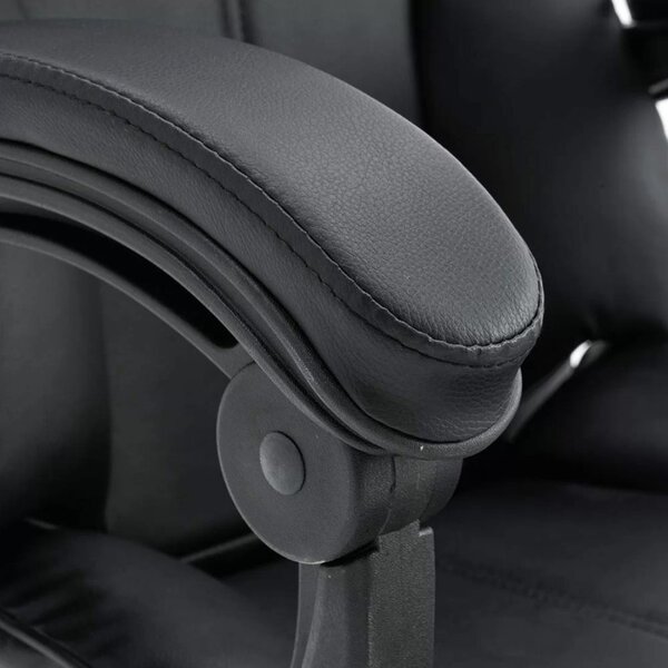 Scaun directorial Prime 105, negru, piele ecologica