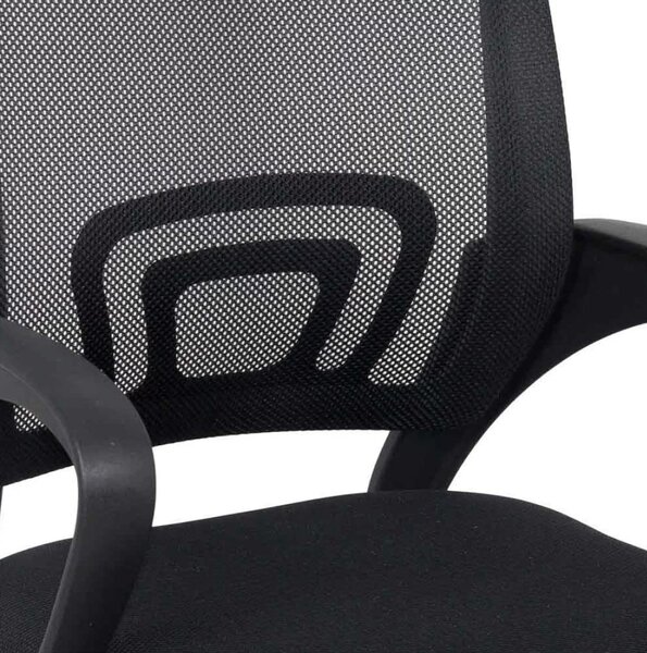 Scaun de birou JUNIOR, reglabil pe inaltime, Mesh, Negru