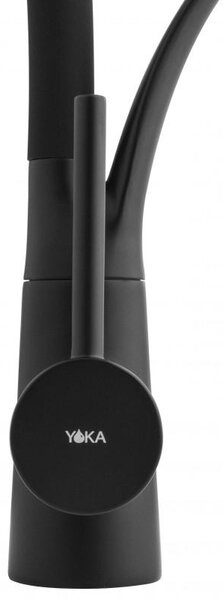 Erga Zefir, baterie chiuveta inalta cu brat elastic h-430, negru mat, ERG-YKA-BZ.ZEFIR-BLK
