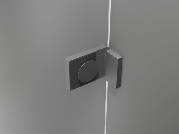 Mexen Lunar Duo, duș cu balamale 120 x 110 cm, sticlă transparentă de 8 mm, profil grafit, 834-120L-110P-95-00