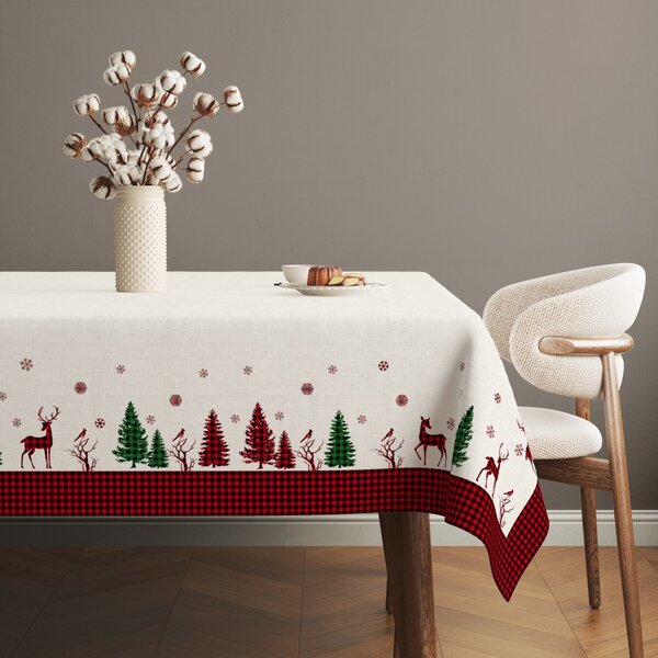 Fata de masa Craciun bumbac 100% 140x320cm, Santa