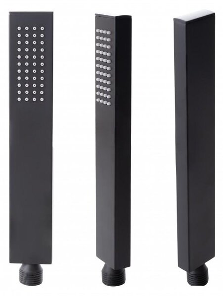 Erga Livo, baterie pentru cadă de sine stătătoare cu set de duș manual h-1015, negru mat, ERG-YKA-BP.LIVO-BLK