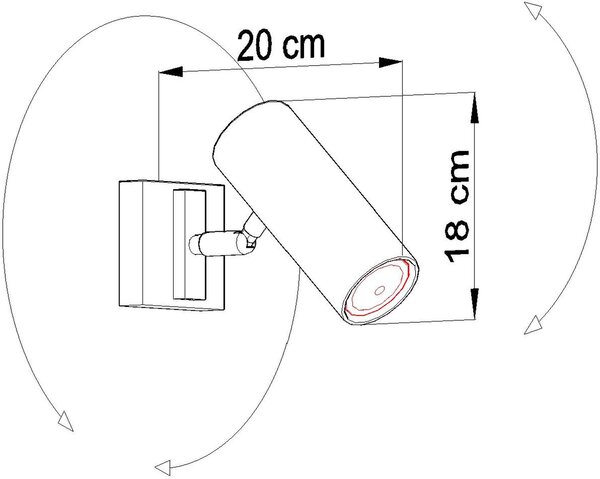 Sollux Lighting Direzione lampă de perete 1x6 W alb SL.0494