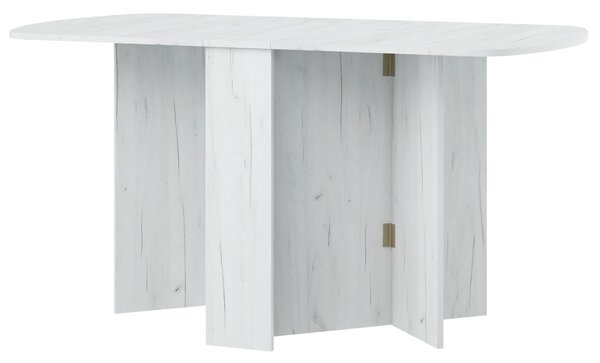 Masă de sufragerie extensibilă Elston 2 (craft alb) (pentru 4 până la 6 persoane). 1051392